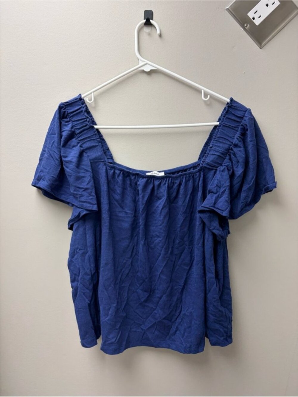 Reitmans Women’s Square Neck Blue T Shirt Blouse
